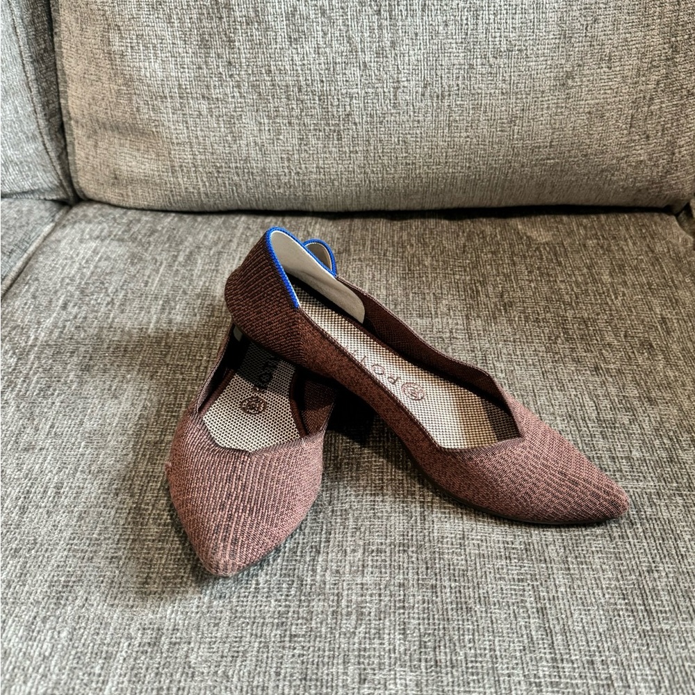 Rothy’s The Point In Neutral Truffle Python, Reti… - image 1